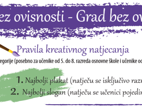 Kreativno natjecanje „Škola bez ovisnosti – Grad bez ovisnosti“